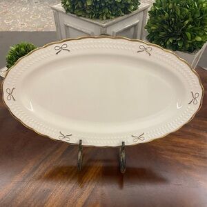 New Gold coquette Bow Platter plate new